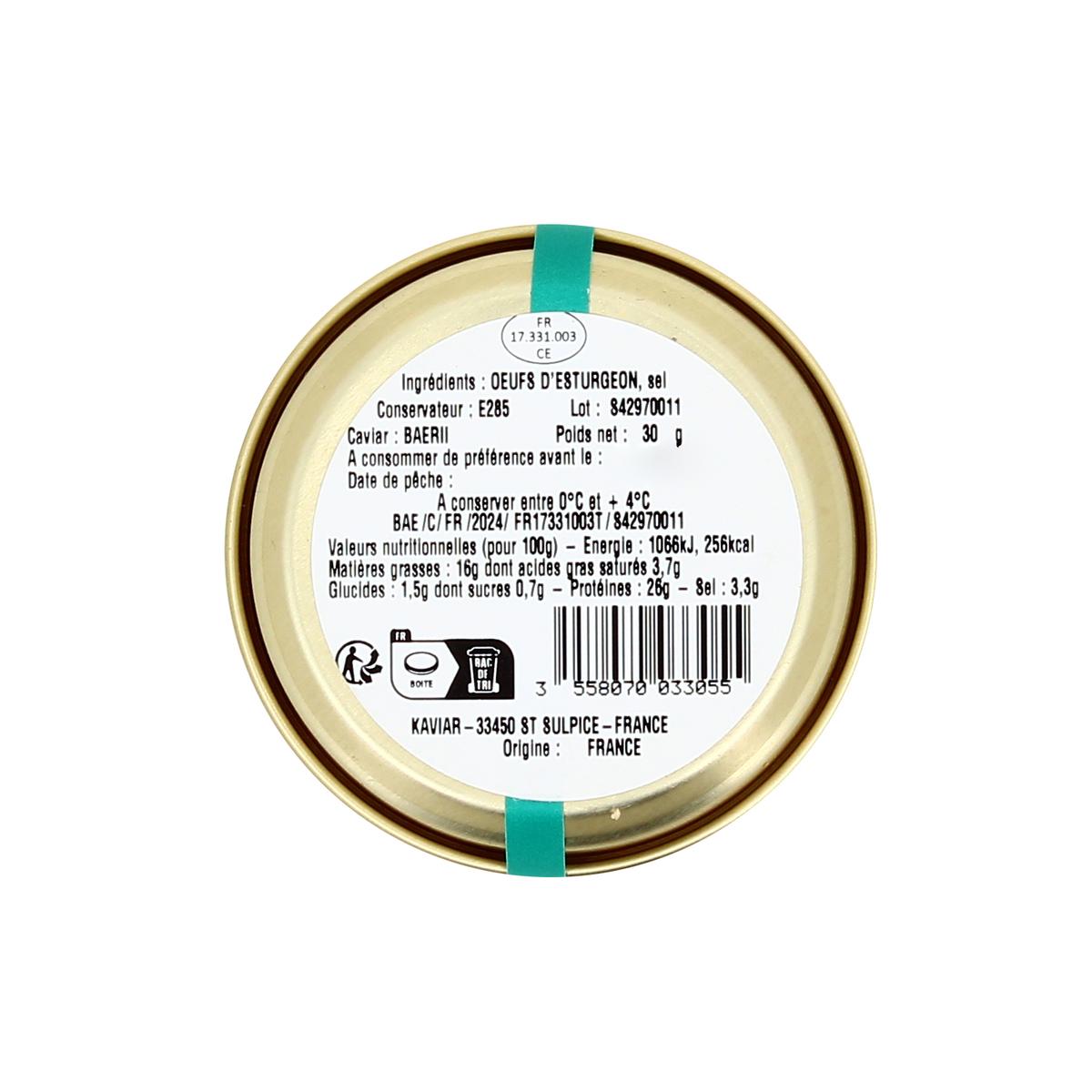 3558070033055 - Akitania - Caviar d'Aquitaine Nouvelle Récolte