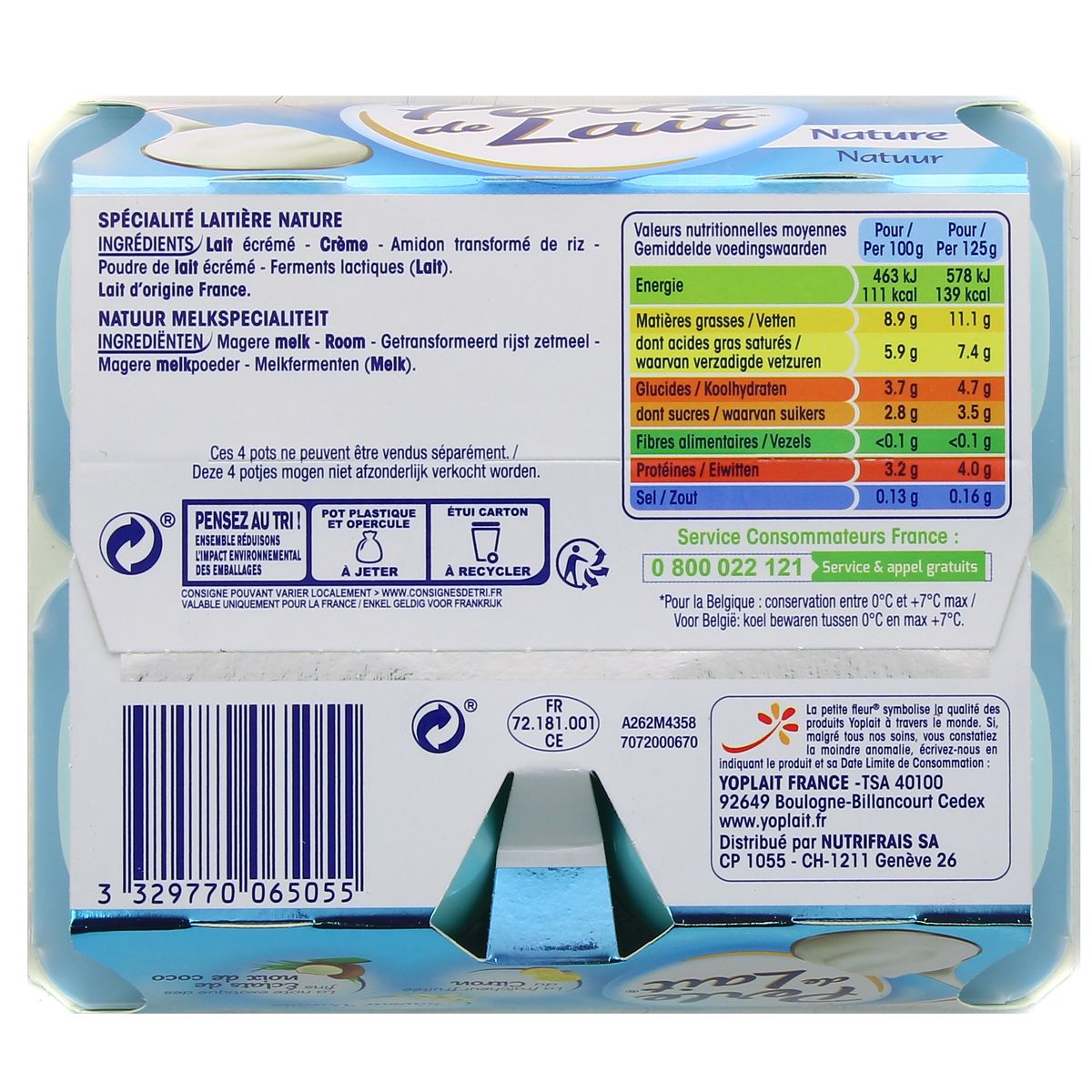 Livraison A Domicile Promotion Perle De Lait Nature 4x125g