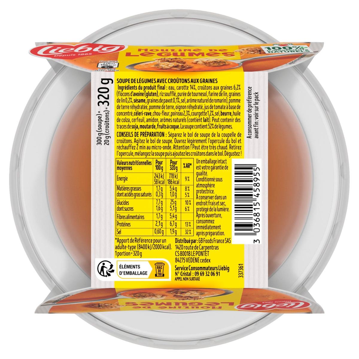 3036815458955 - Liebig - Soupe Mouliné de Légumes et Toppings