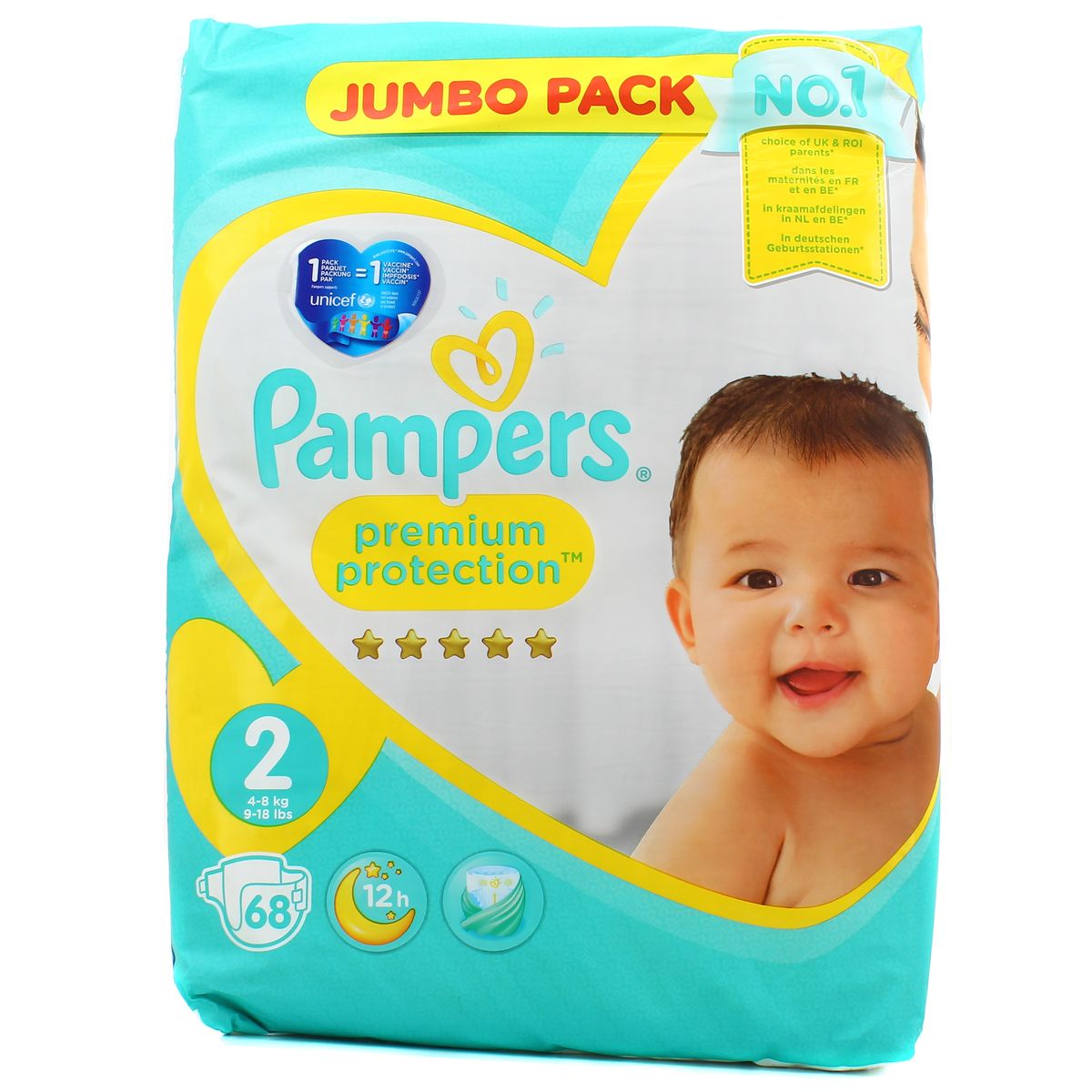 4015400849155 - Pampers Premium protection - Couches T2 - 4/8 kg - Format Jumbo