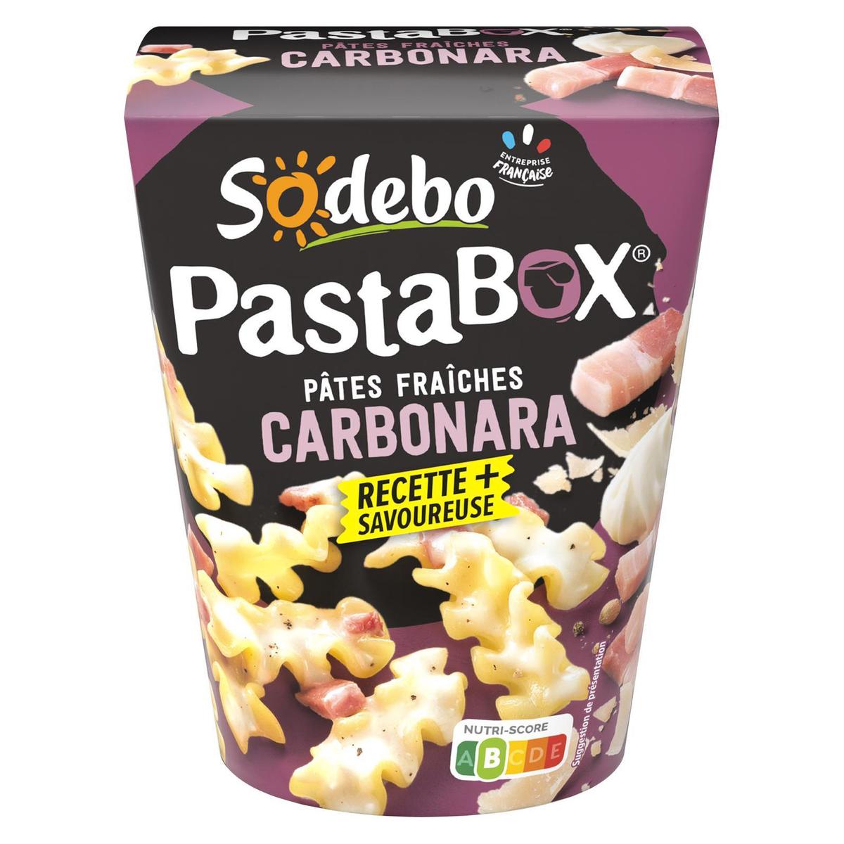 3242272270256 - Sodebo - Pasta Box Fuisilli Carbonara