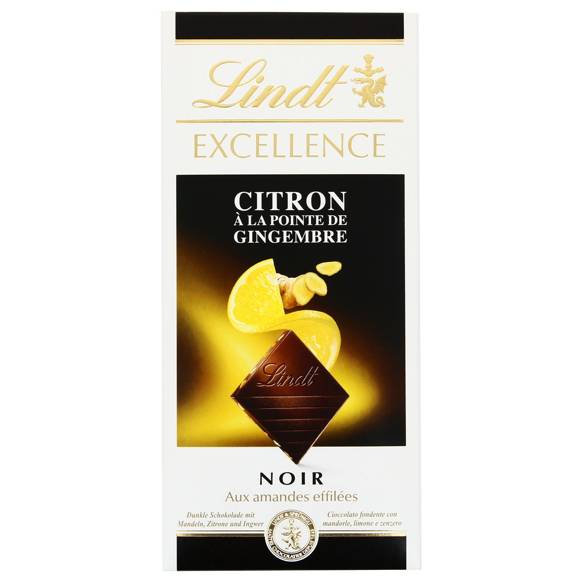 Acheter Lindt Chocolat excellence noir citron à la pointe de gingembre