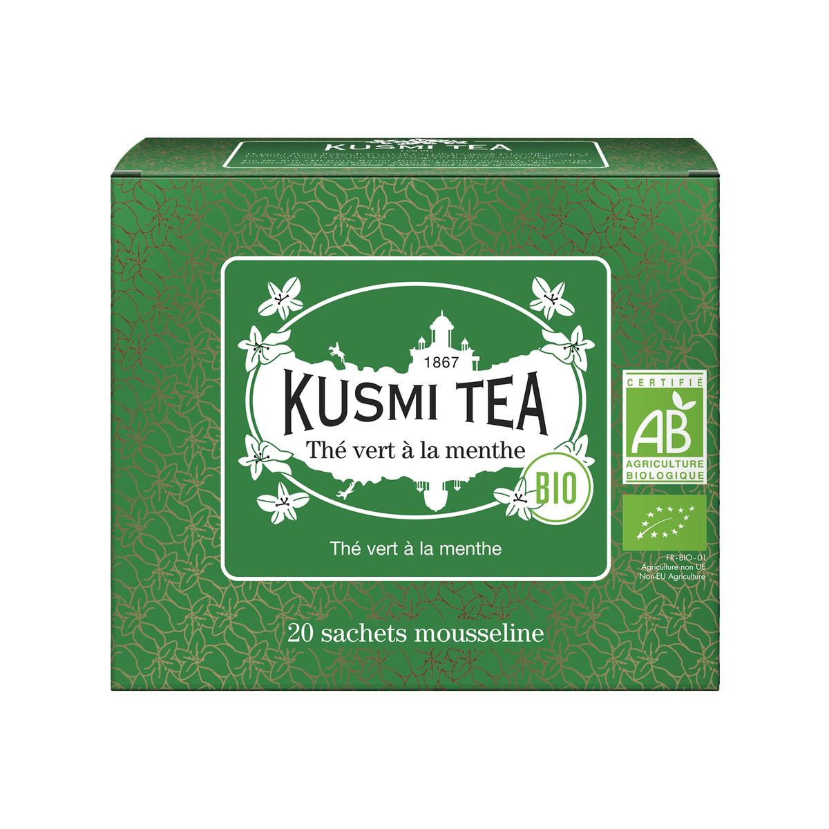 Acheter Kusmi Tea Thé vert gingembre-citron bio - boîte métal, 100g