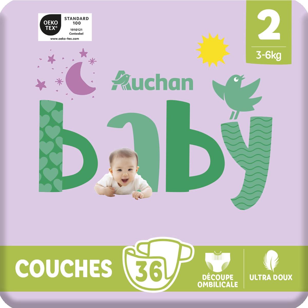 3596710519156 - Auchan Baby - Couches taille 2 (3-6kg)