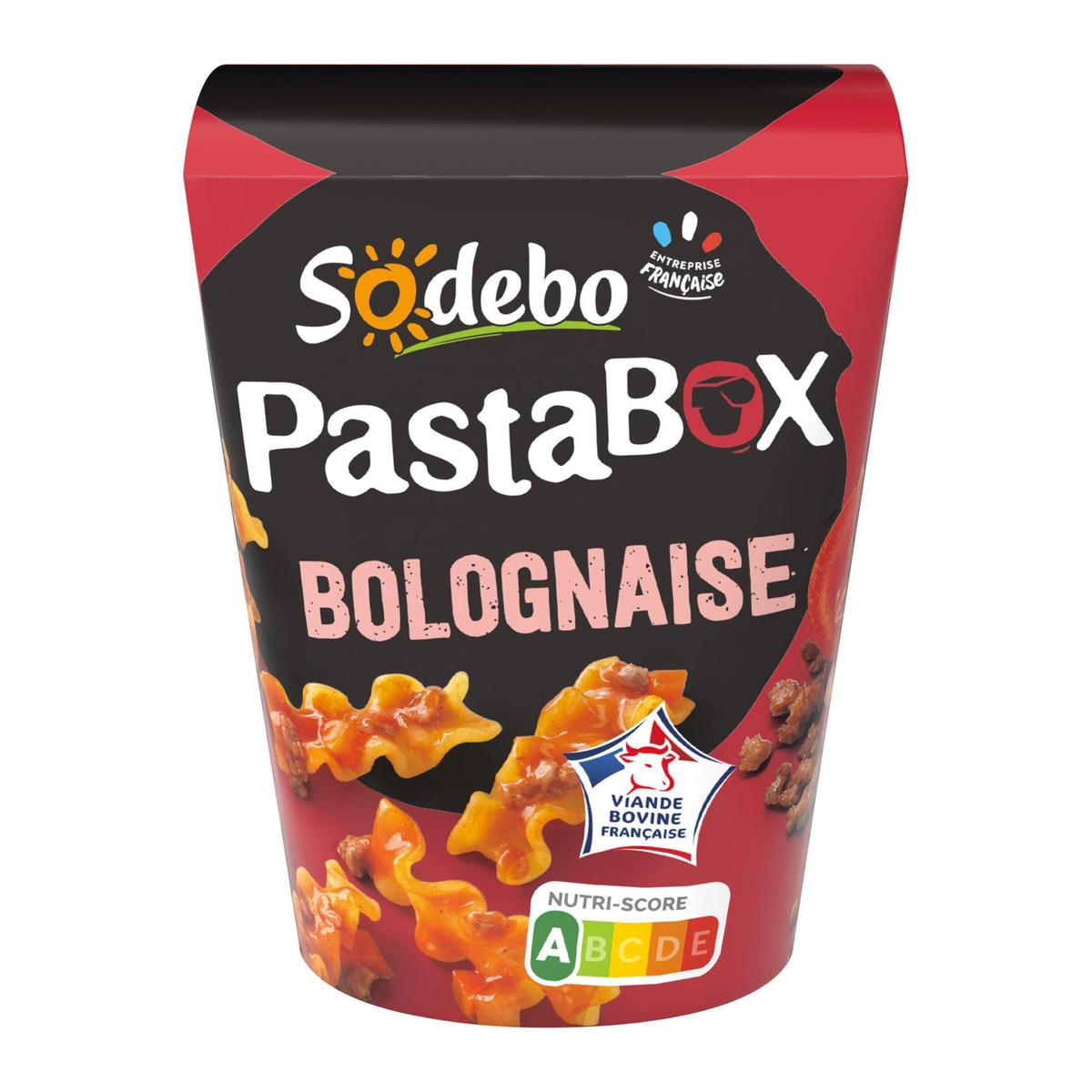 3242272270157 - Sodebo - Pasta Box Fusilli à la Bolognaise