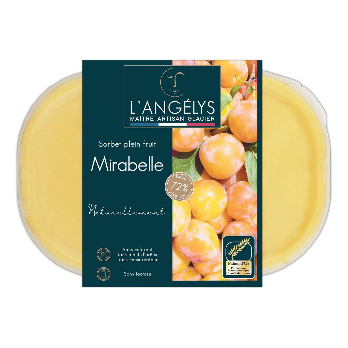3760039981257 - L'Angelys - Sorbet artisanal Mirabelle 72% Fruits
