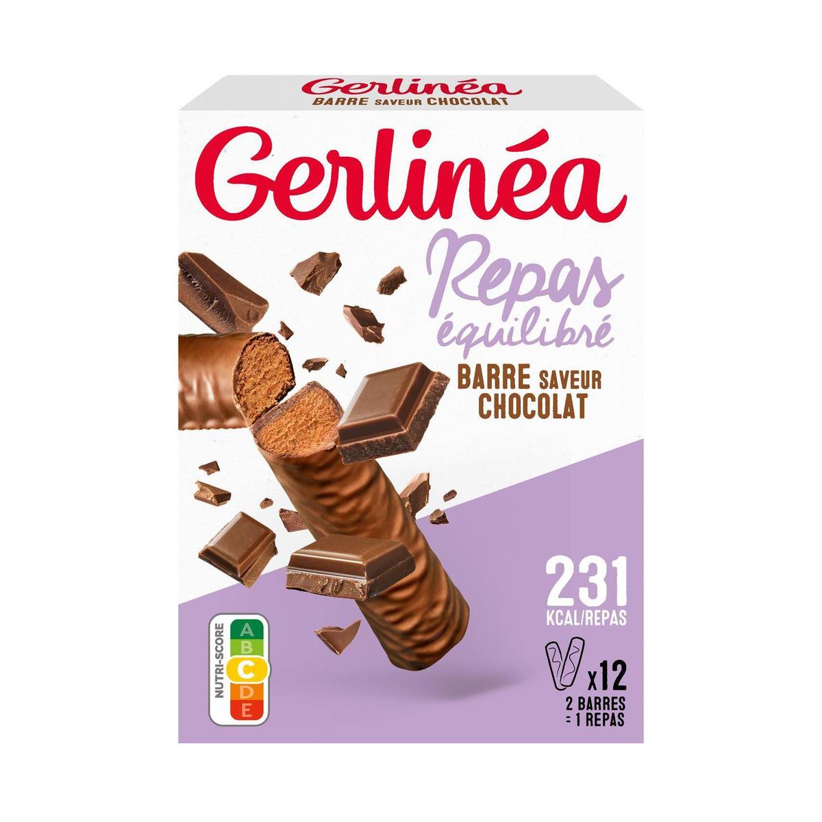 GERLINEA Barres repas saveur chocolat 12x31g