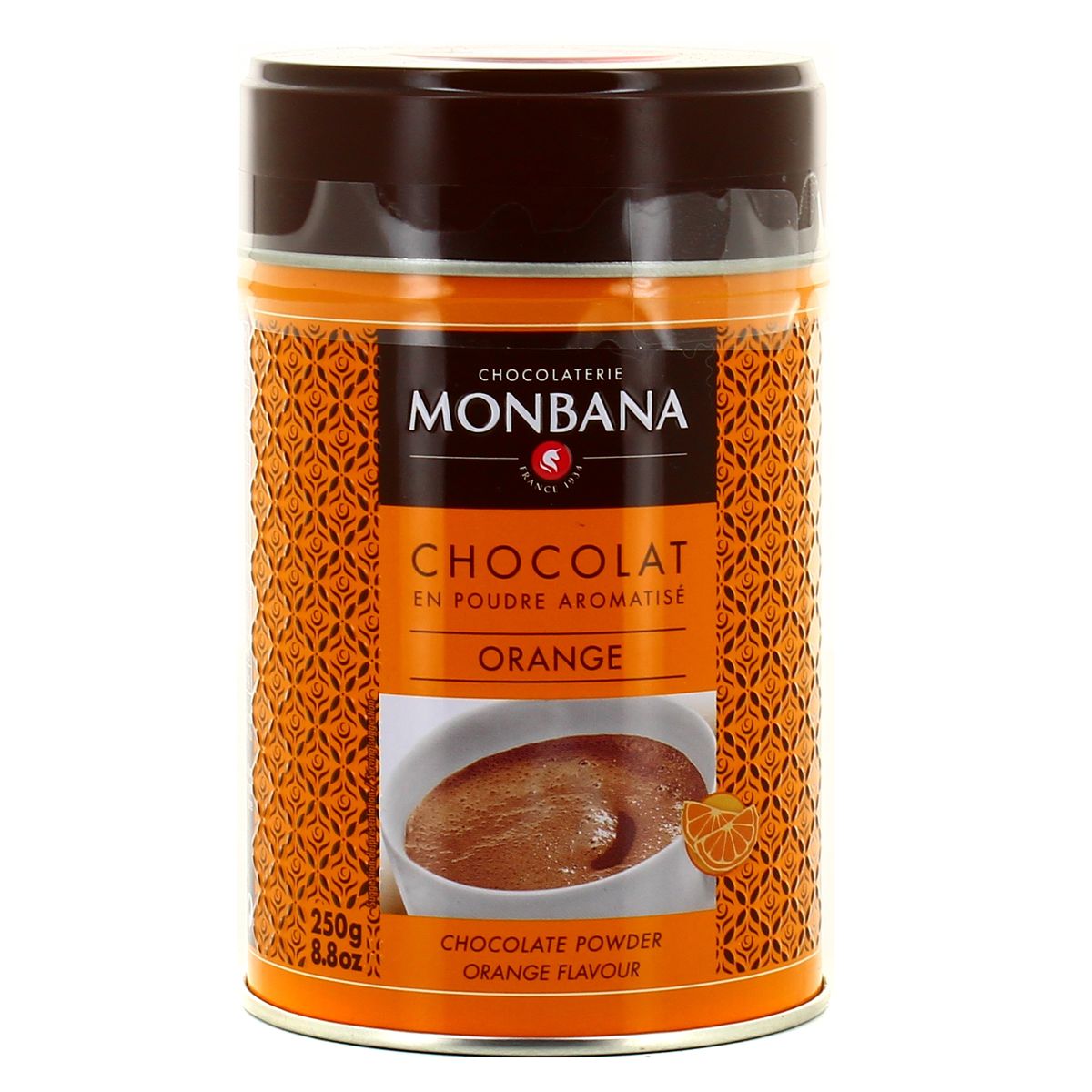Acheter Chocolaterie Monbana Chocolat en poudre aromatisé orange, 250g