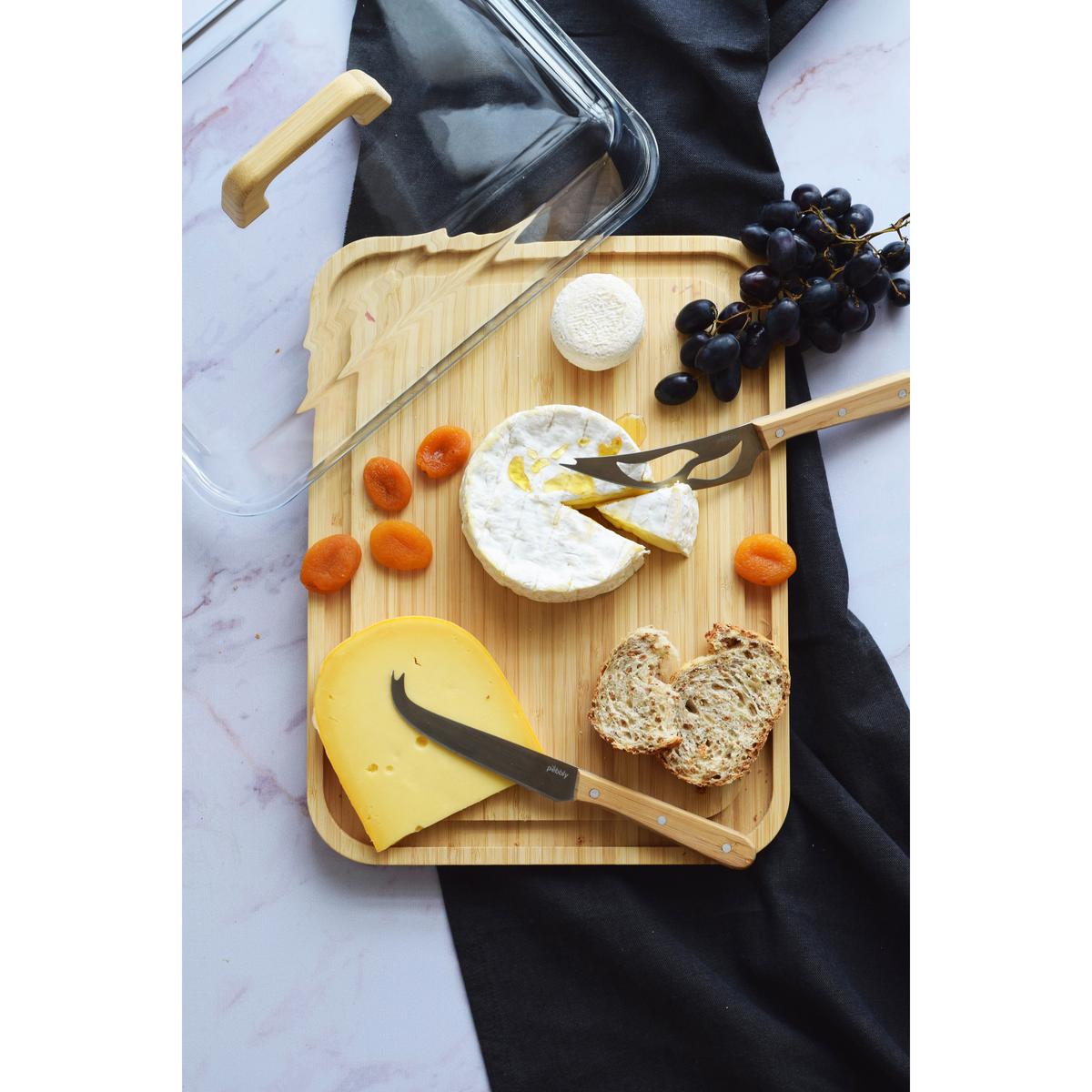 3760132814957 - Pebbly - Plateau à fromage en verre et bambou