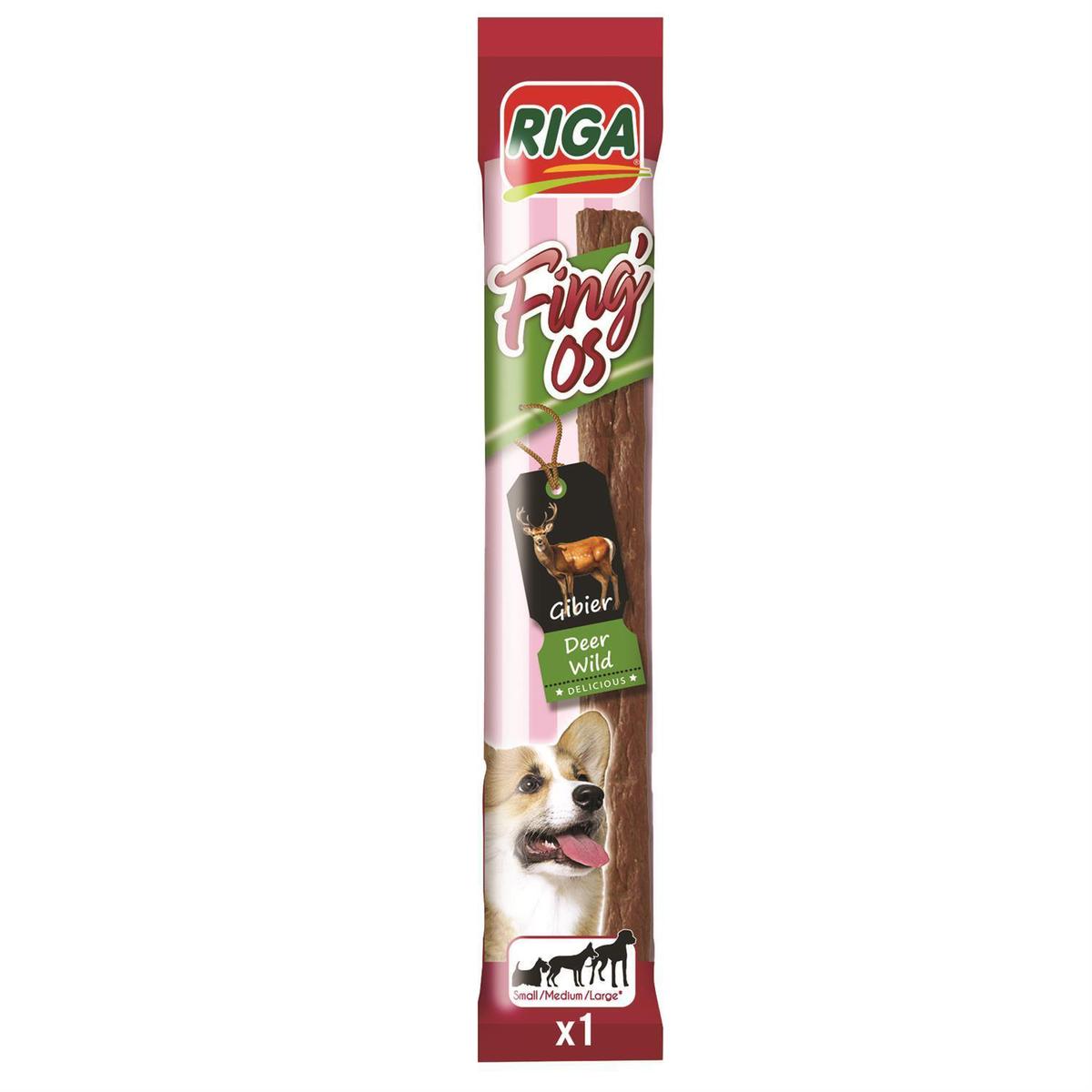 3166780065657 - Riga Fing'Os - Bâtonnet Gibier- Récompense Friandise pour chien