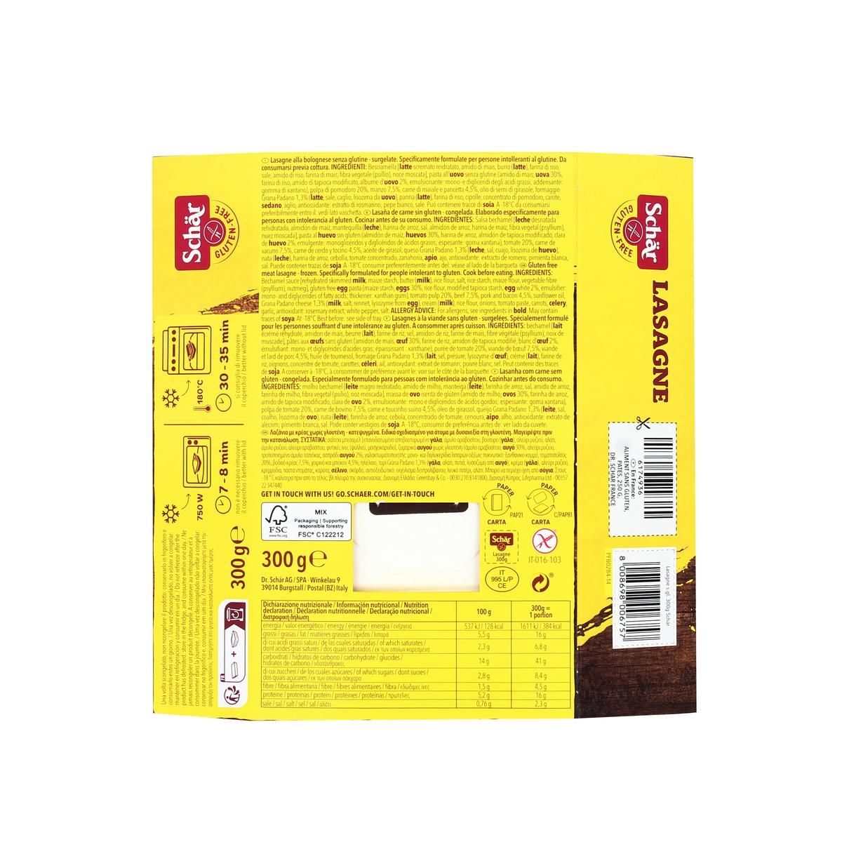 8008698006757 - Schär - Lasagnes sans gluten 