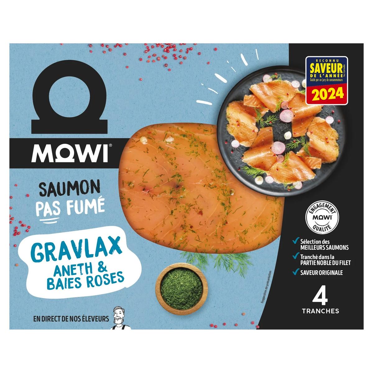 3321431027457 - Mowi - Gravelax Saumon Aneth & Baie Rose