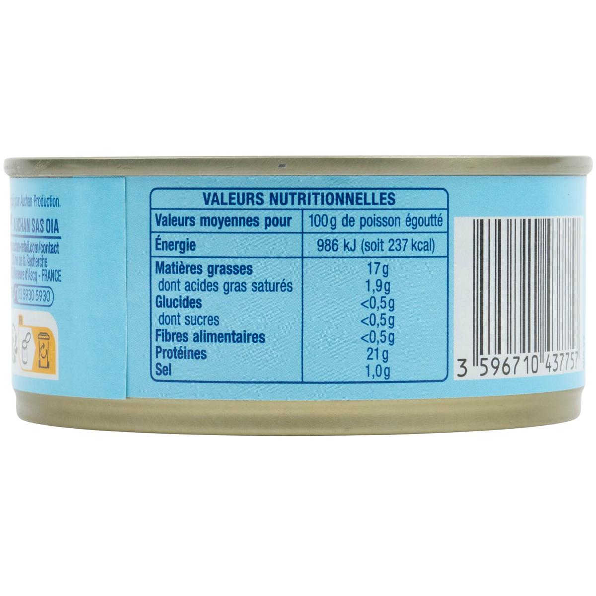 3596710437757 - Auchan - Miettes de thon à l'huile de tournesol