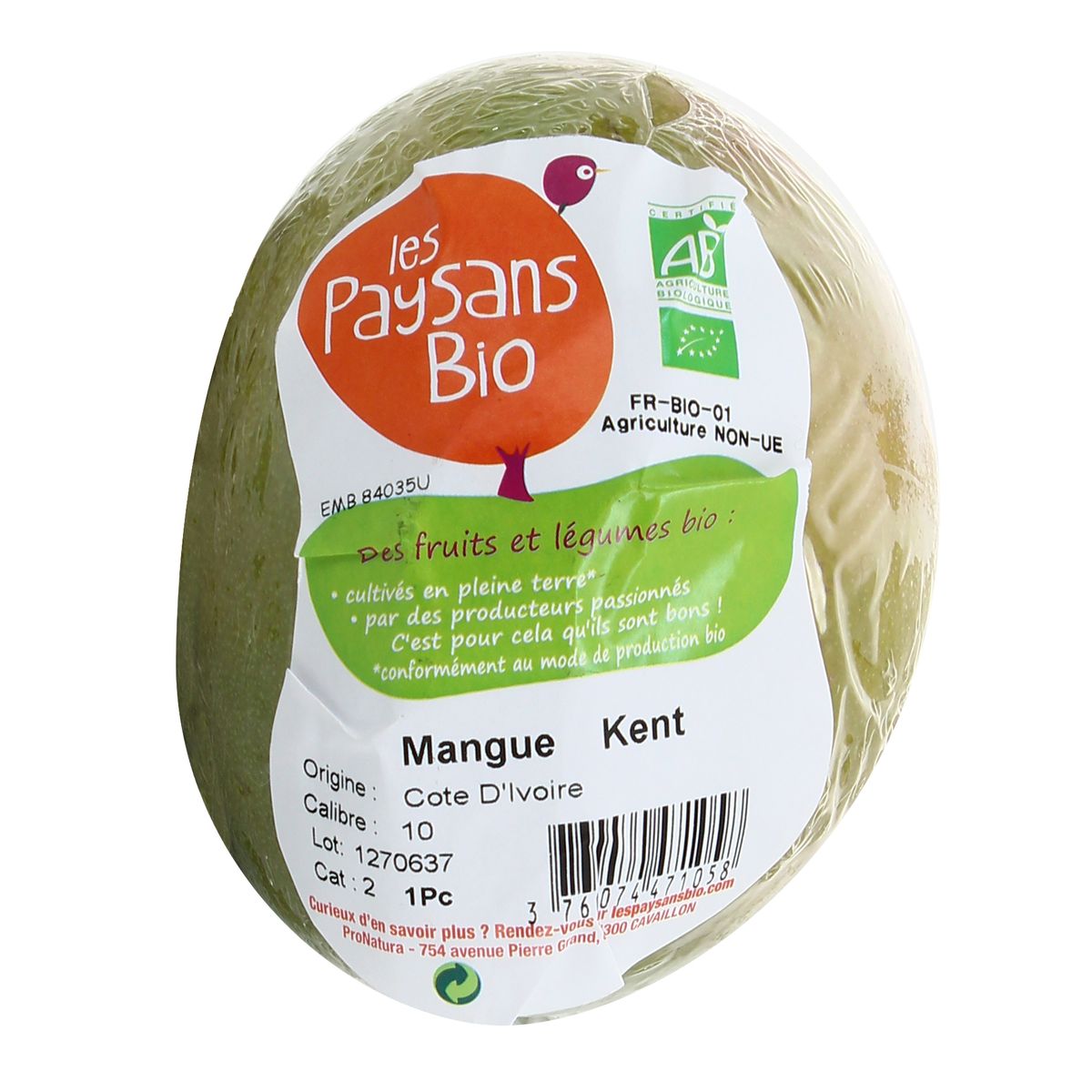 3664641002099 - Les Paysans Bio - Mangue bio