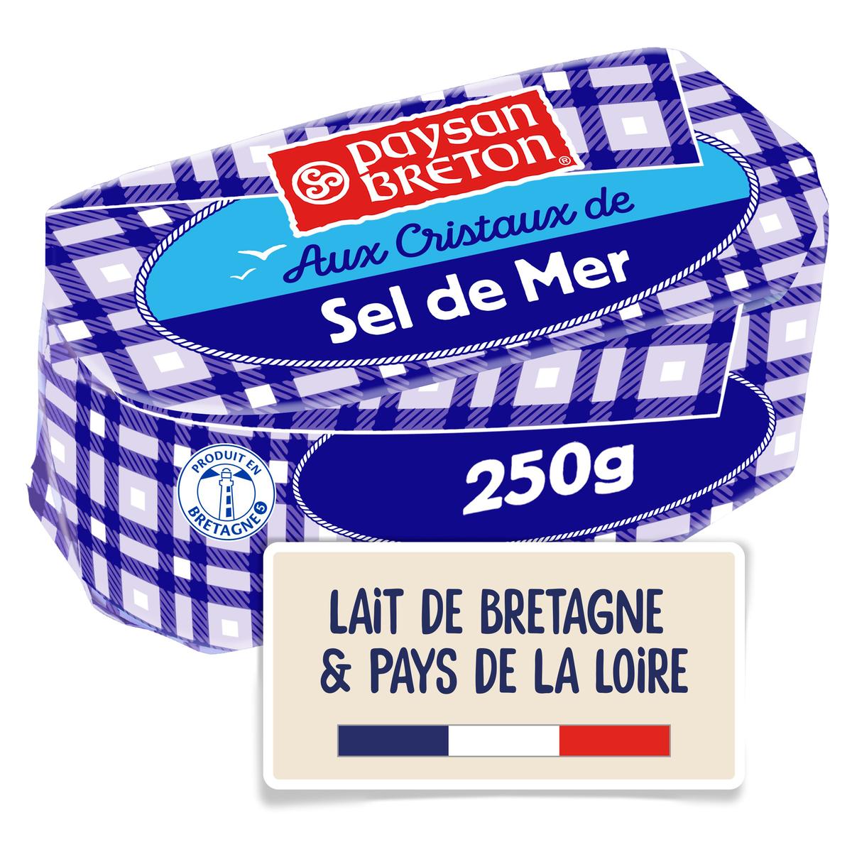 3412290011258 - Paysan Breton - Beurre moulé demi sel avec cristaux de sel