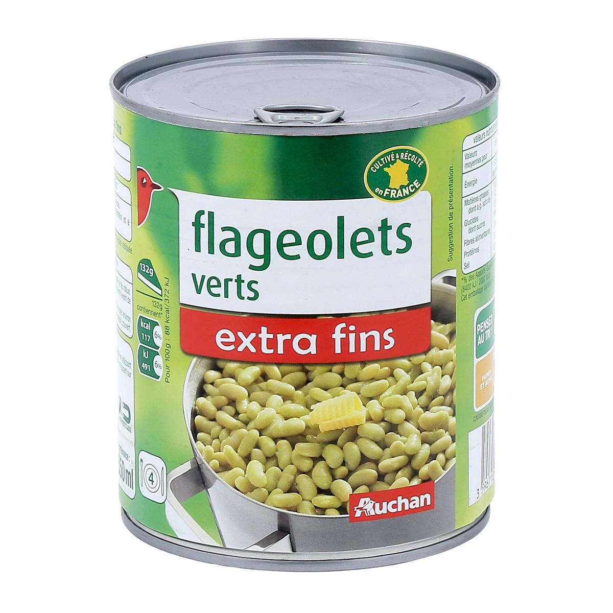 3596710401758 - Auchan - Flageolets verts extra-fins