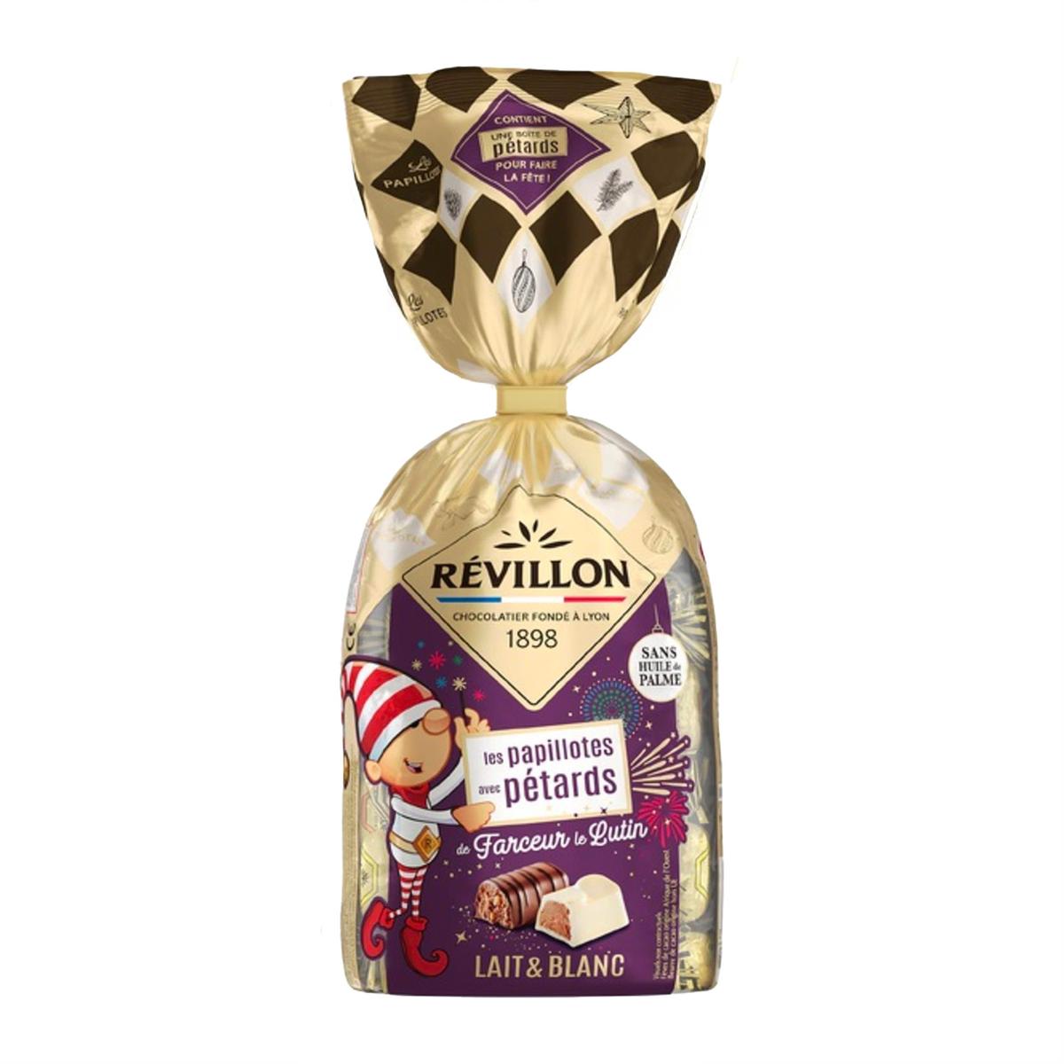 3110846244258 - Révillon - Papillottes pétard Chocolat Blanc et Lait