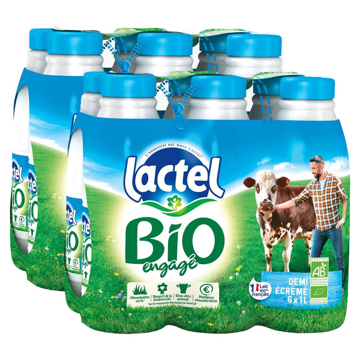 2050000404658 - Lactel - Lait bio 1/2 écrémé