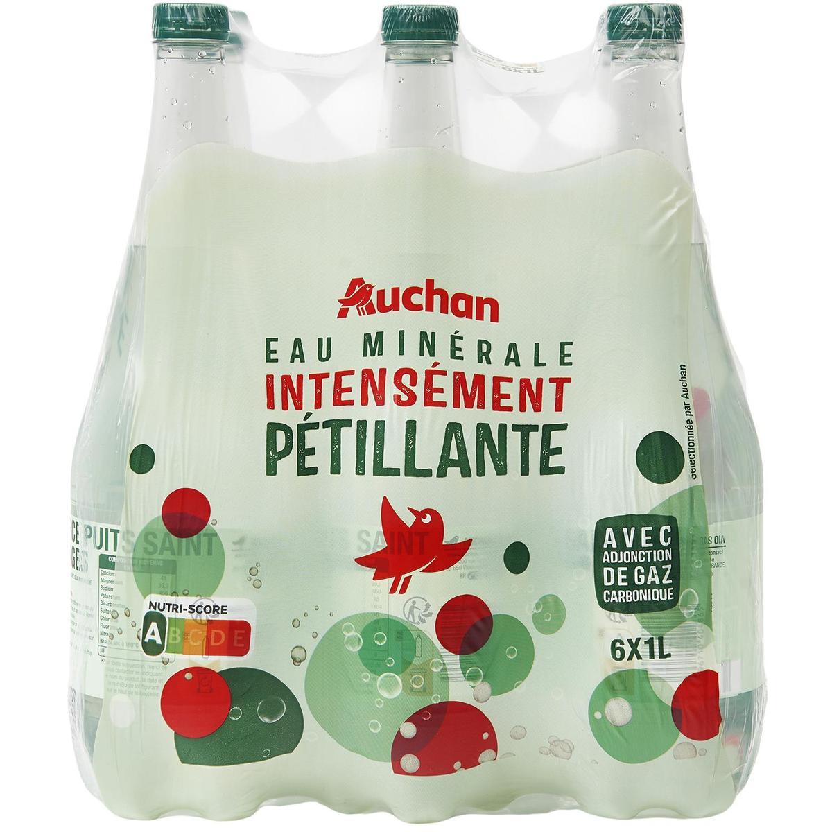 3596710404858 - Auchan - Eau minérale pétillante