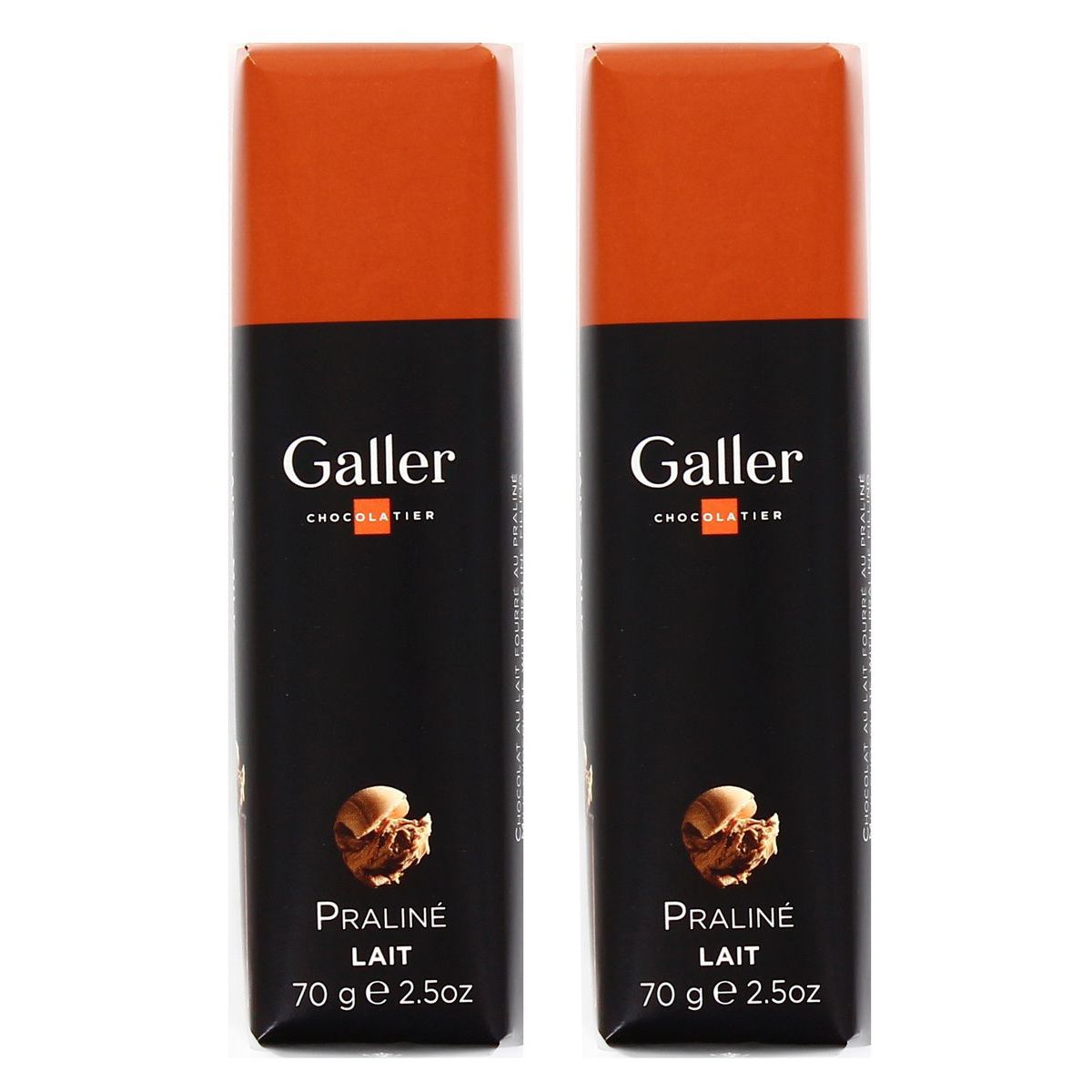 2050000326158 - Galler - Bâton de chocolat au lait praliné 30%