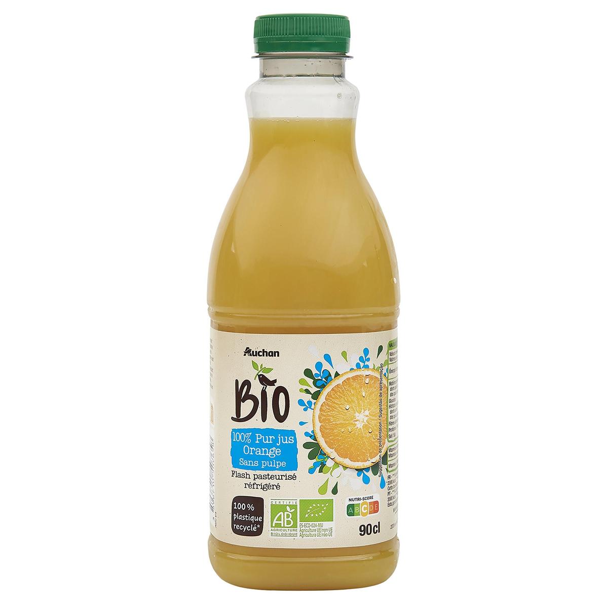 3596710507658 - Auchan BIO - Pur Jus d'Orange Bio Sans Pulpe