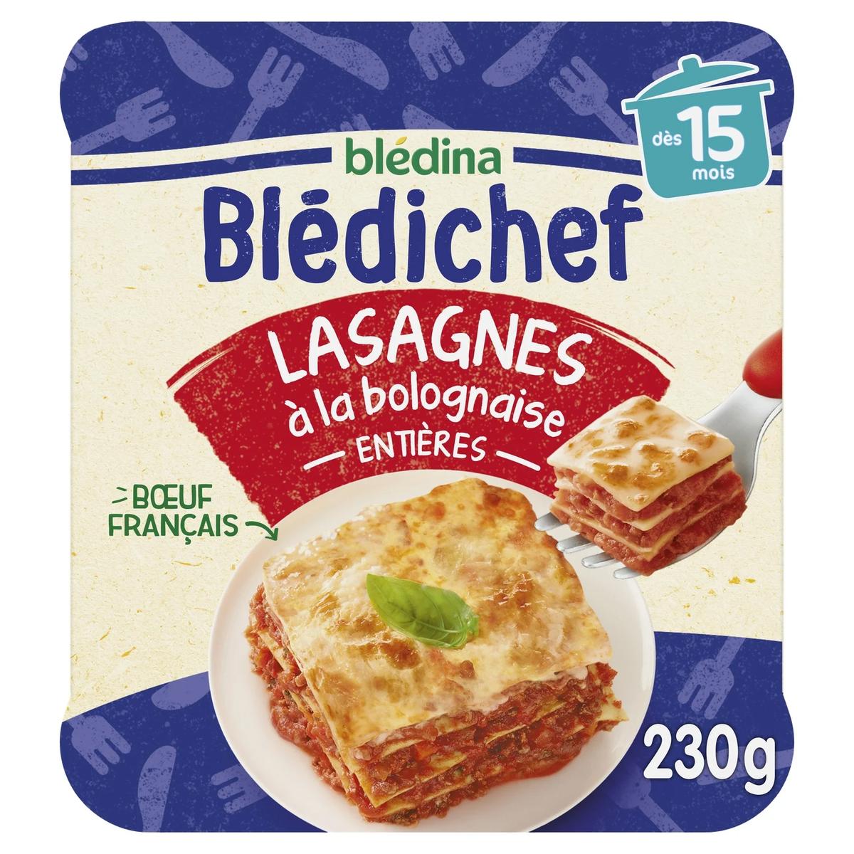 3041091819758 - Blédina - Blédi'chef - Lasagnes à la Bolognaise Plat Bébé dès 15 mois