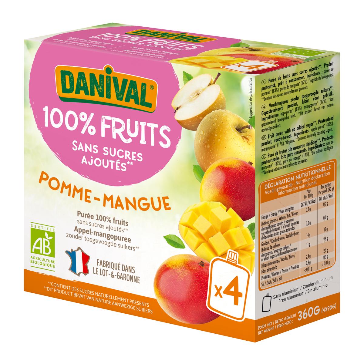 3431590009758 - Danival - Poki bio Purée pomme-mangue