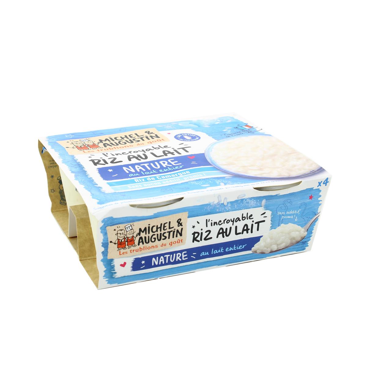 Riz Au Lait Michel Et Augustin Livraison à domicile Michel et Augustin Riz au lait nature, 4x100G