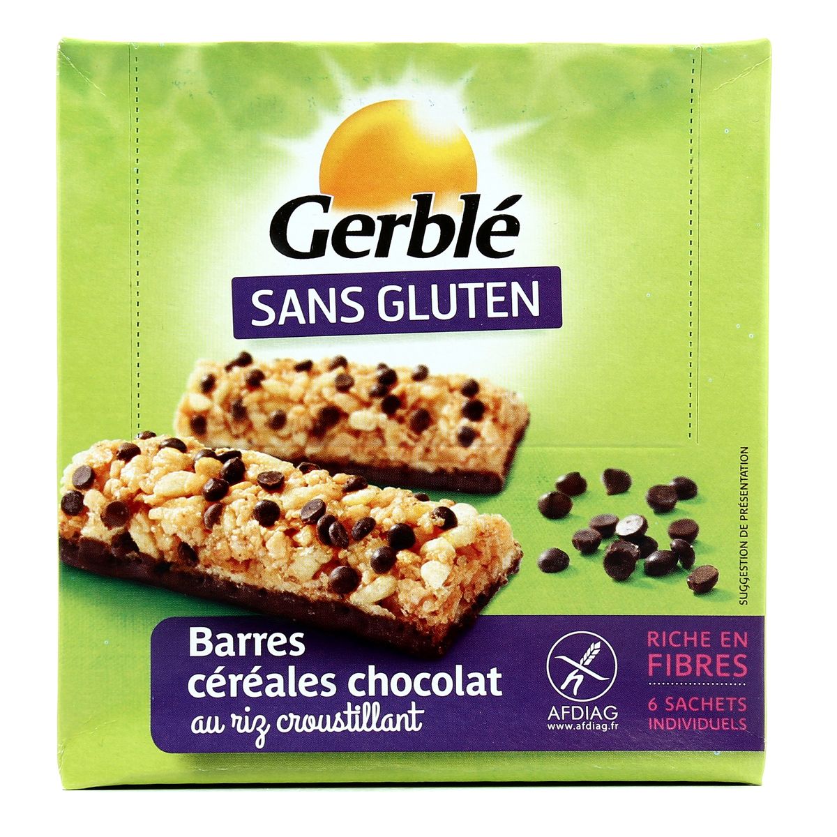 Acheter Gerble Barres Cereales De Riz Chocolat Sans Gluten X6 132g