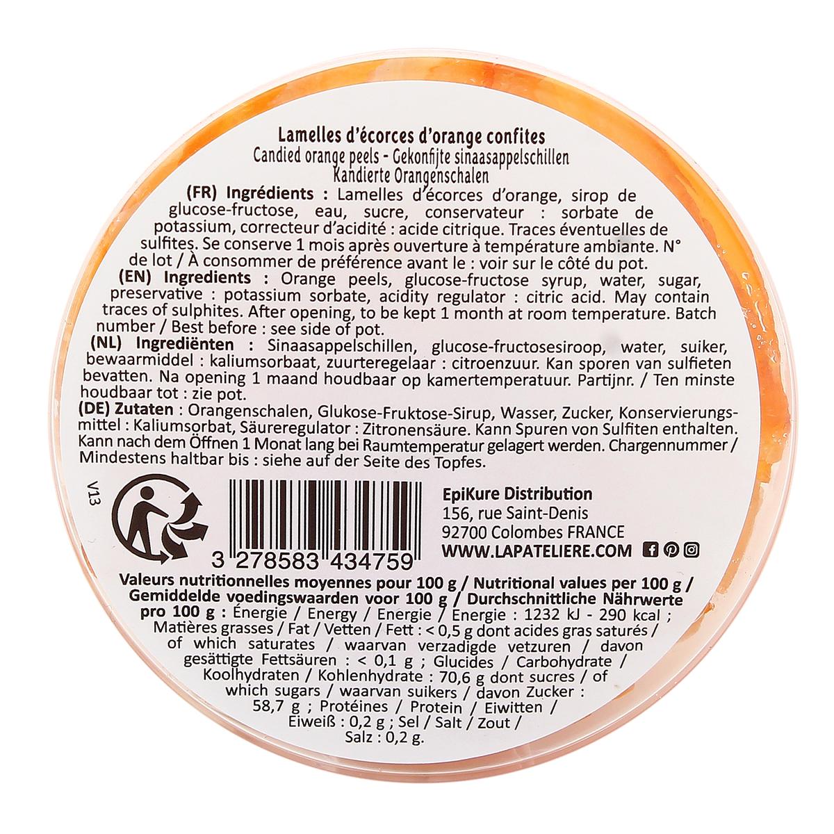 3278583434759 - La Patelière - Lamelles d'écorces d'Oranges confites
