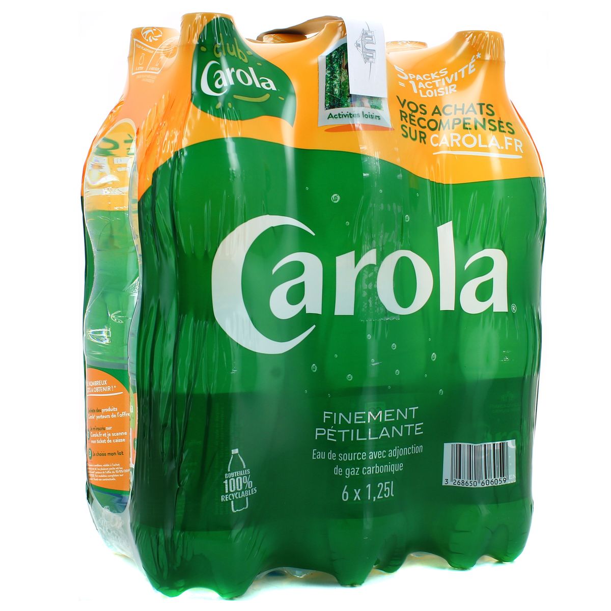 Achat Promotion Carola Verte Eau Gazeuse Finement Petillante 6x1 25l