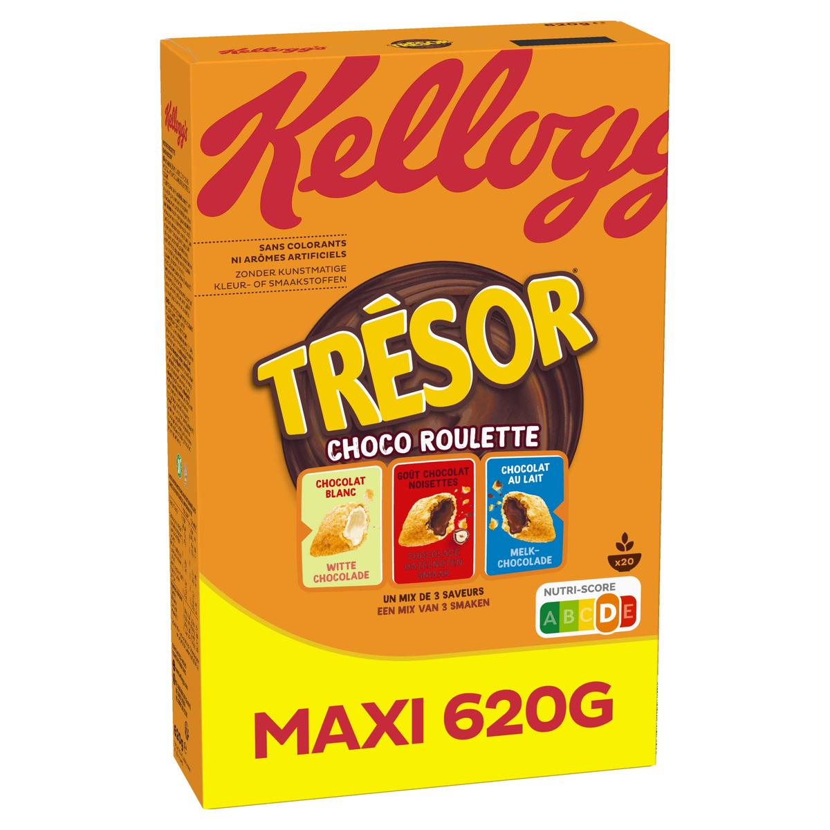 Promotion Kellogg's Céréales Trésor chocolat au lait, Lot de 2x1kg