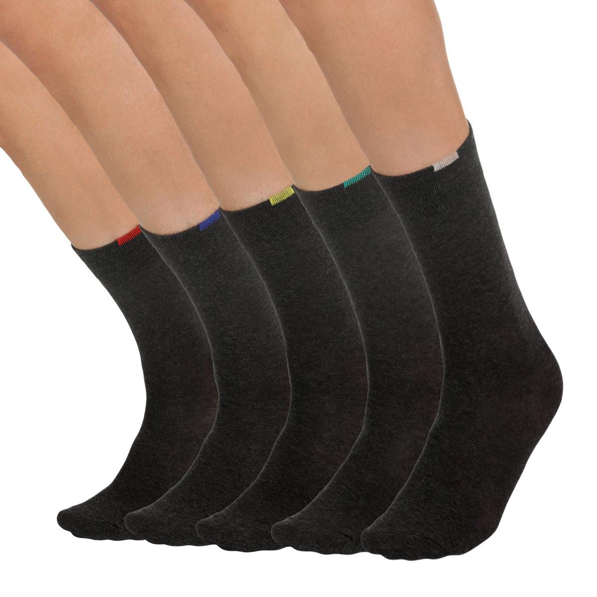 3610860969859 - Dim - 5 paires de mi-chaussettes grises EcoDim