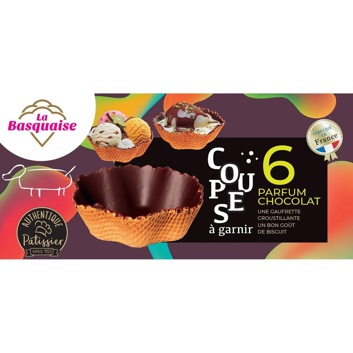 3265820910060 - La Basquaise - Coupe à glace à garnir enrobé de chocolat x6 