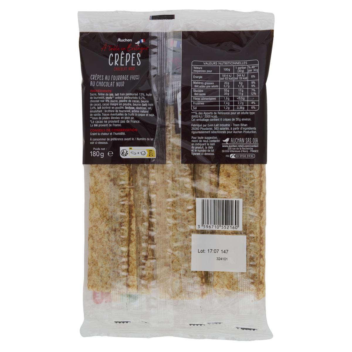3596710552160 - Auchan Terroir - Crêpes fourré chocolat noir