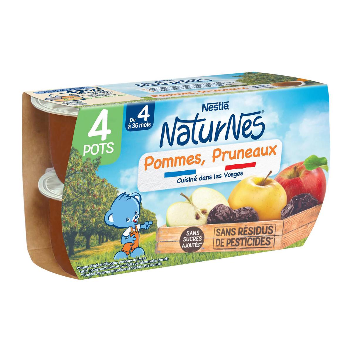 Compote bébé dès 4-6 mois pommes bananes Bledina 4x130g sur