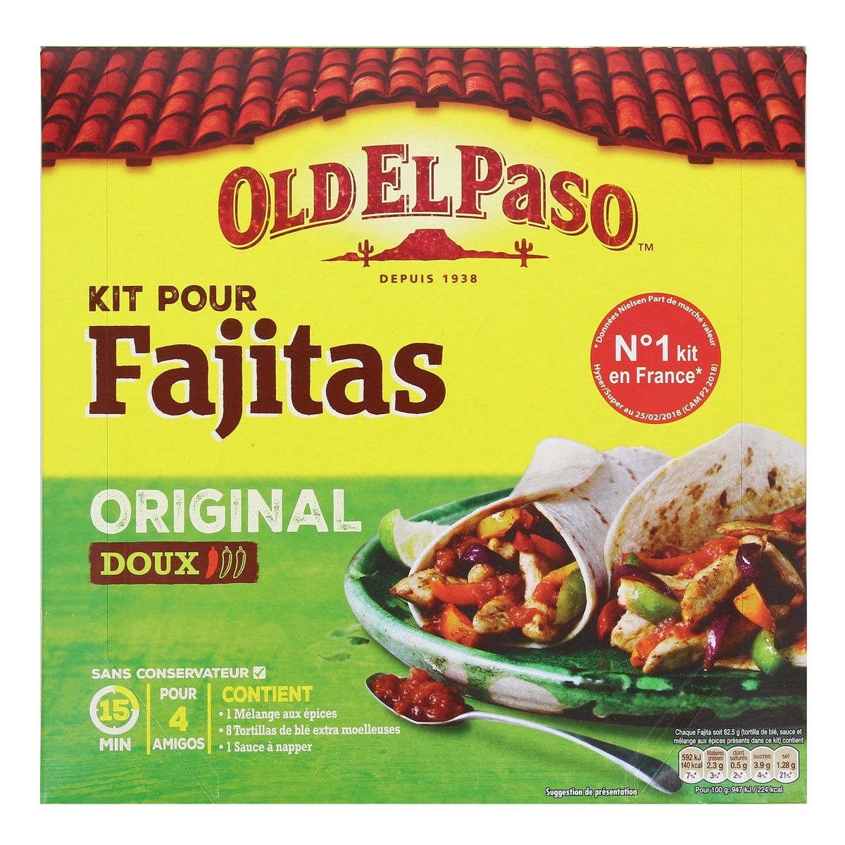 Old El Paso Kit Pour Fajitas Original Doux 500g Houra Fr