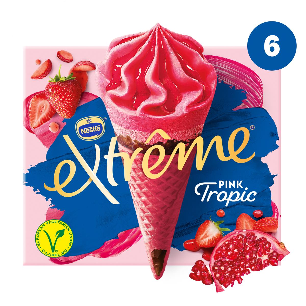 3274664266660 - Extrême - Cônes fraise grenade