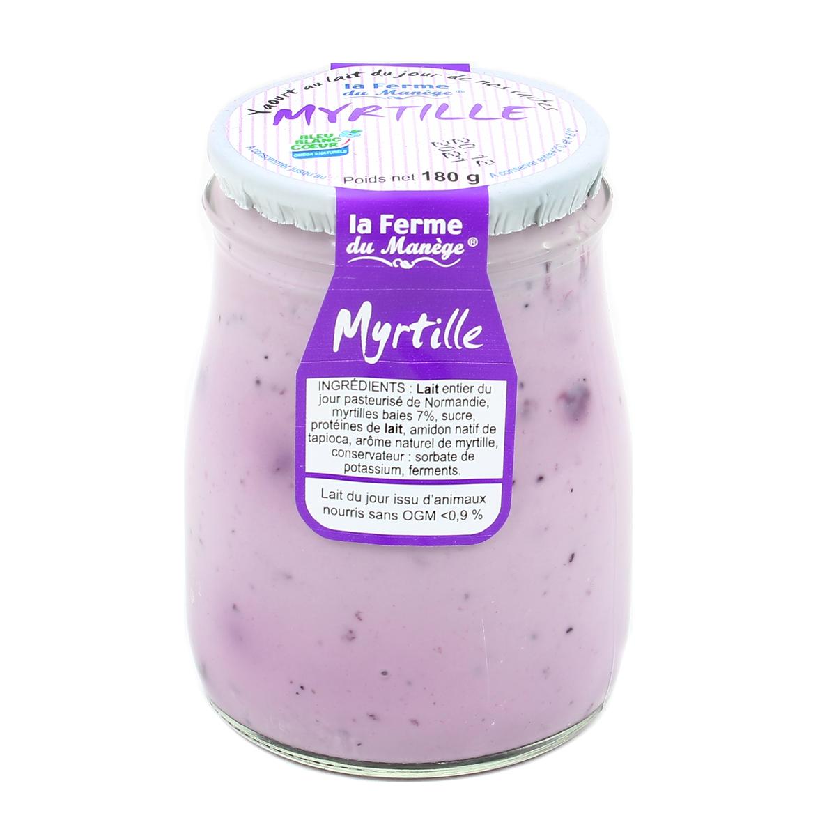 3384079998060 - La Ferme du manège - Yaourt Myrtille au lait entier