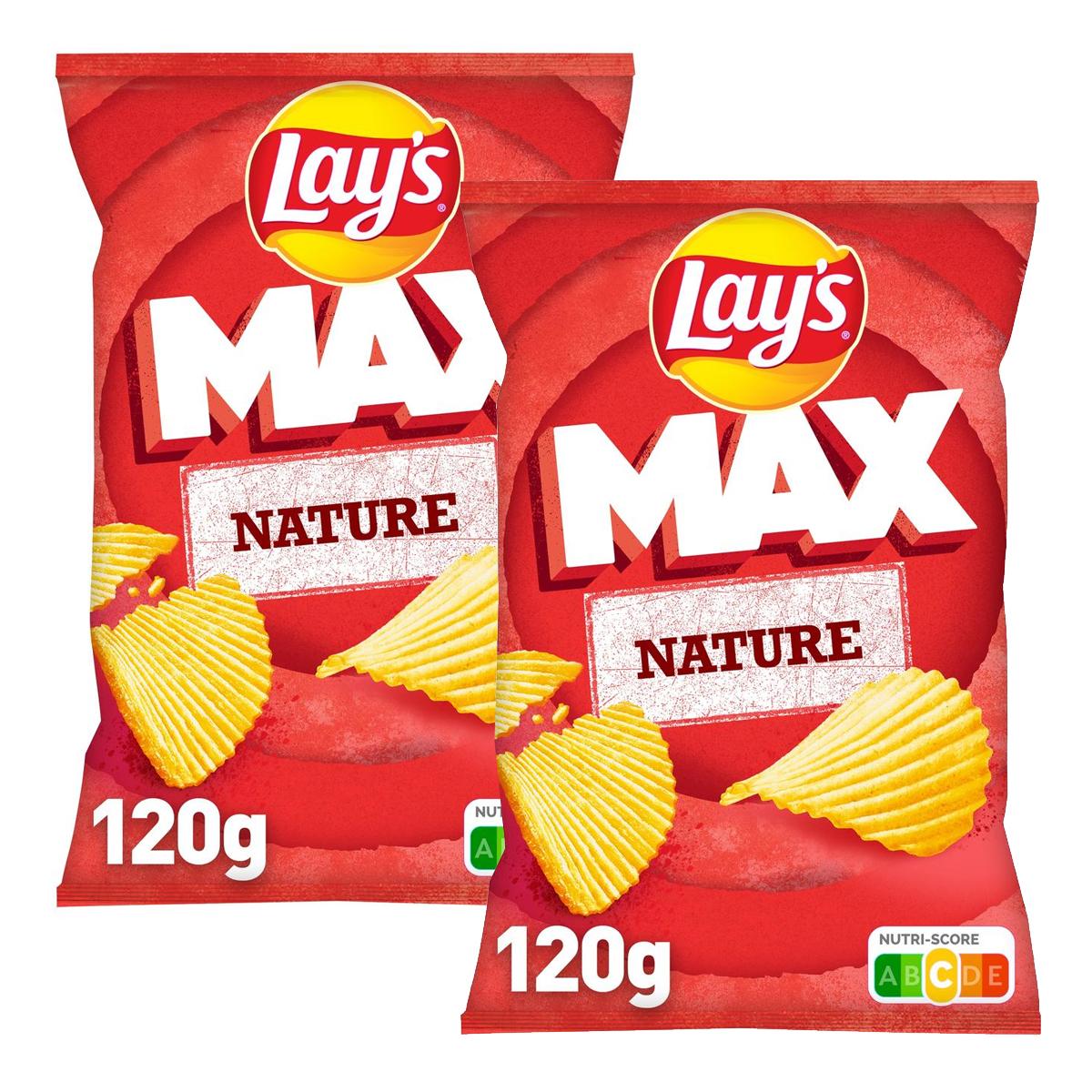 Achat / Vente Promotion Lays Chips ondulées max natures, Lot de 2x120g