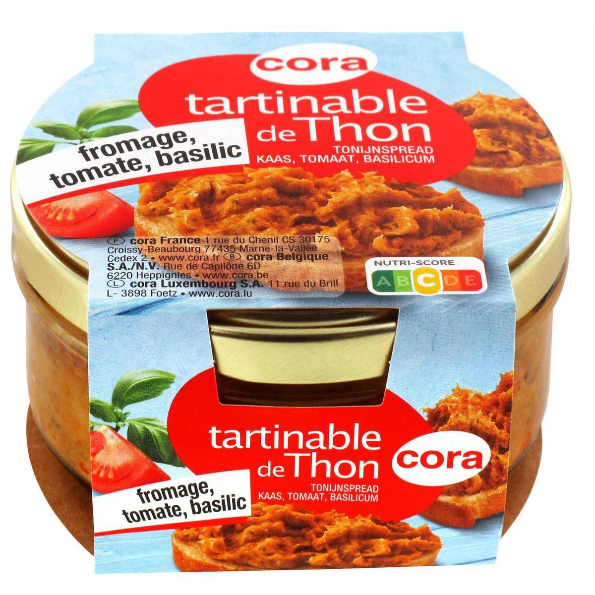 3257987245161 - Cora - Tartinable de Thon Fromage, Tomate, Basilic