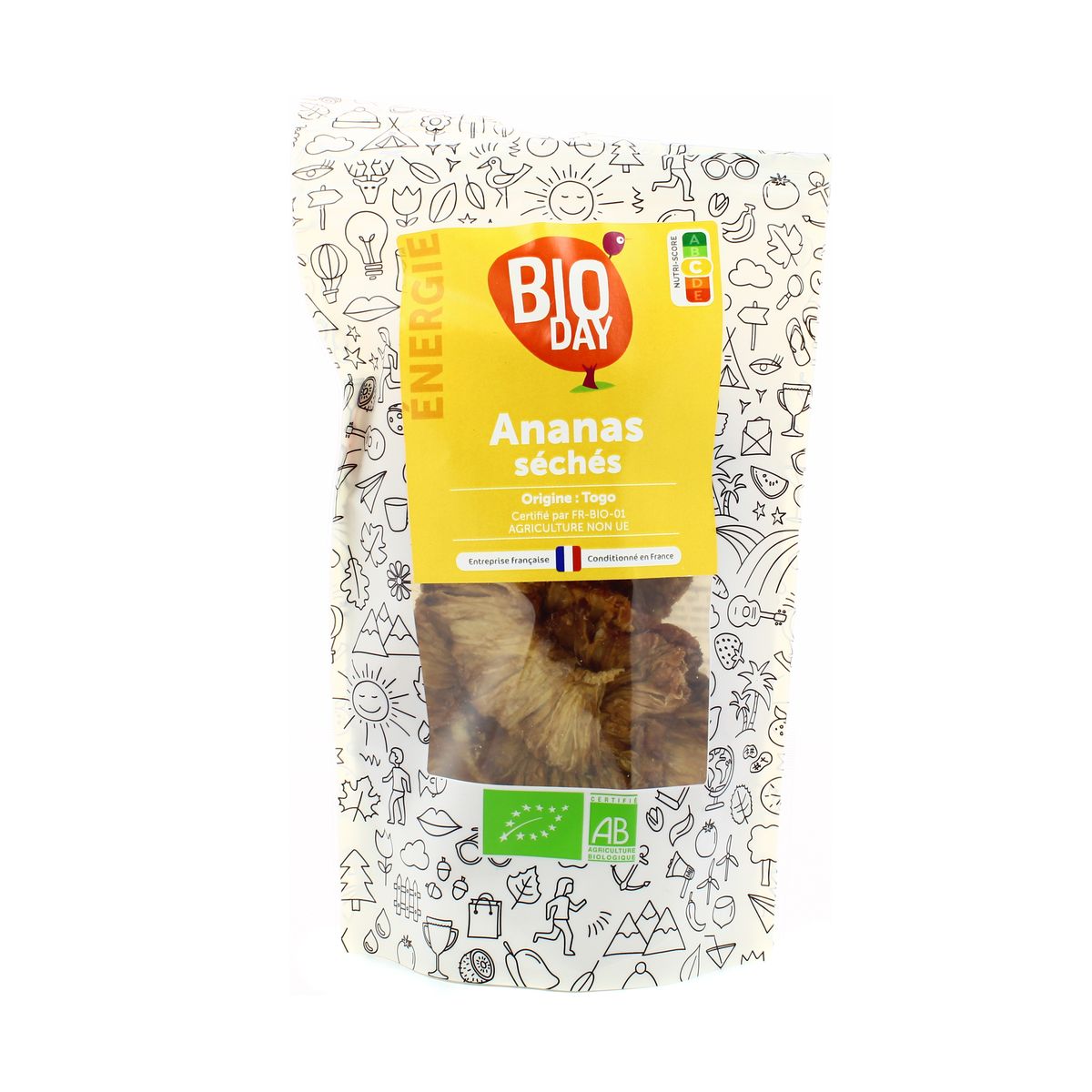 3760099538361 - Bioday - Ananas séchées en rondelles bio