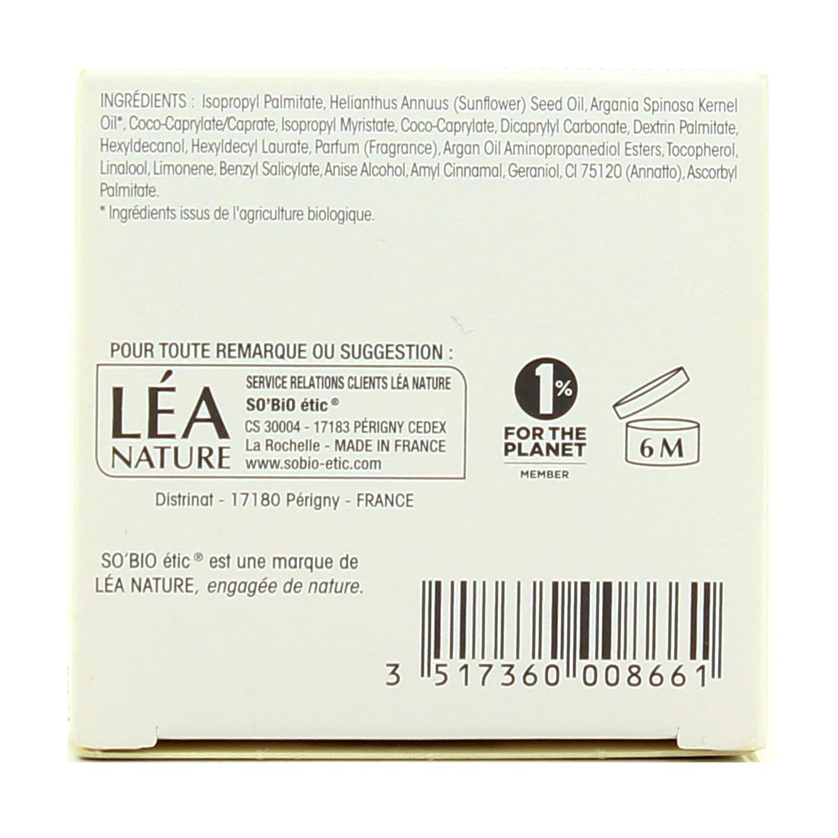 3517360008661 - SO'BiO étic - Gelée de nuit anti-âge à l'huile d'argan Bio 