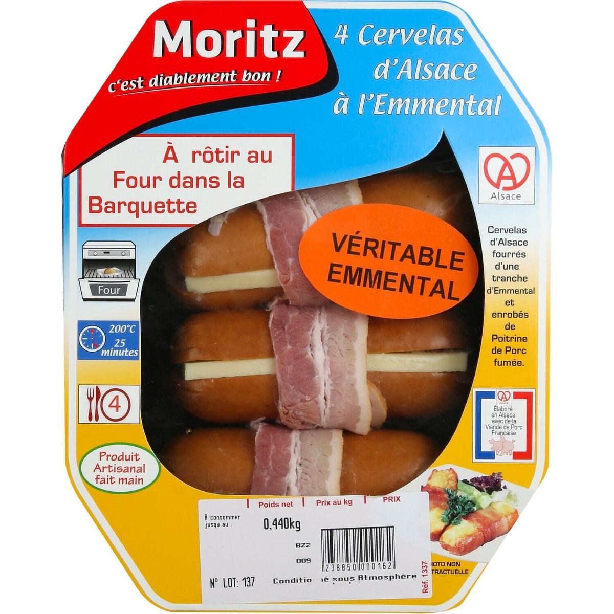 3238850000162 - Moritz - Cervelas d'Alsace à l'Emmental