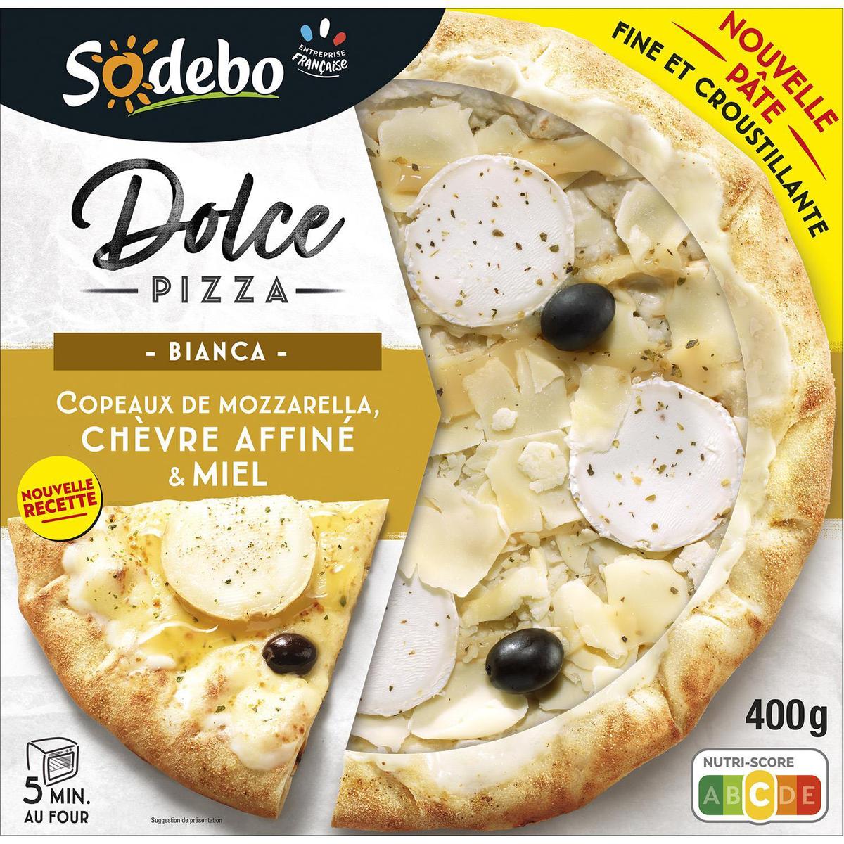 3242271000762 - Sodebo - Dolce Pizza Bianca Mozzarella, Chèvre et Miel