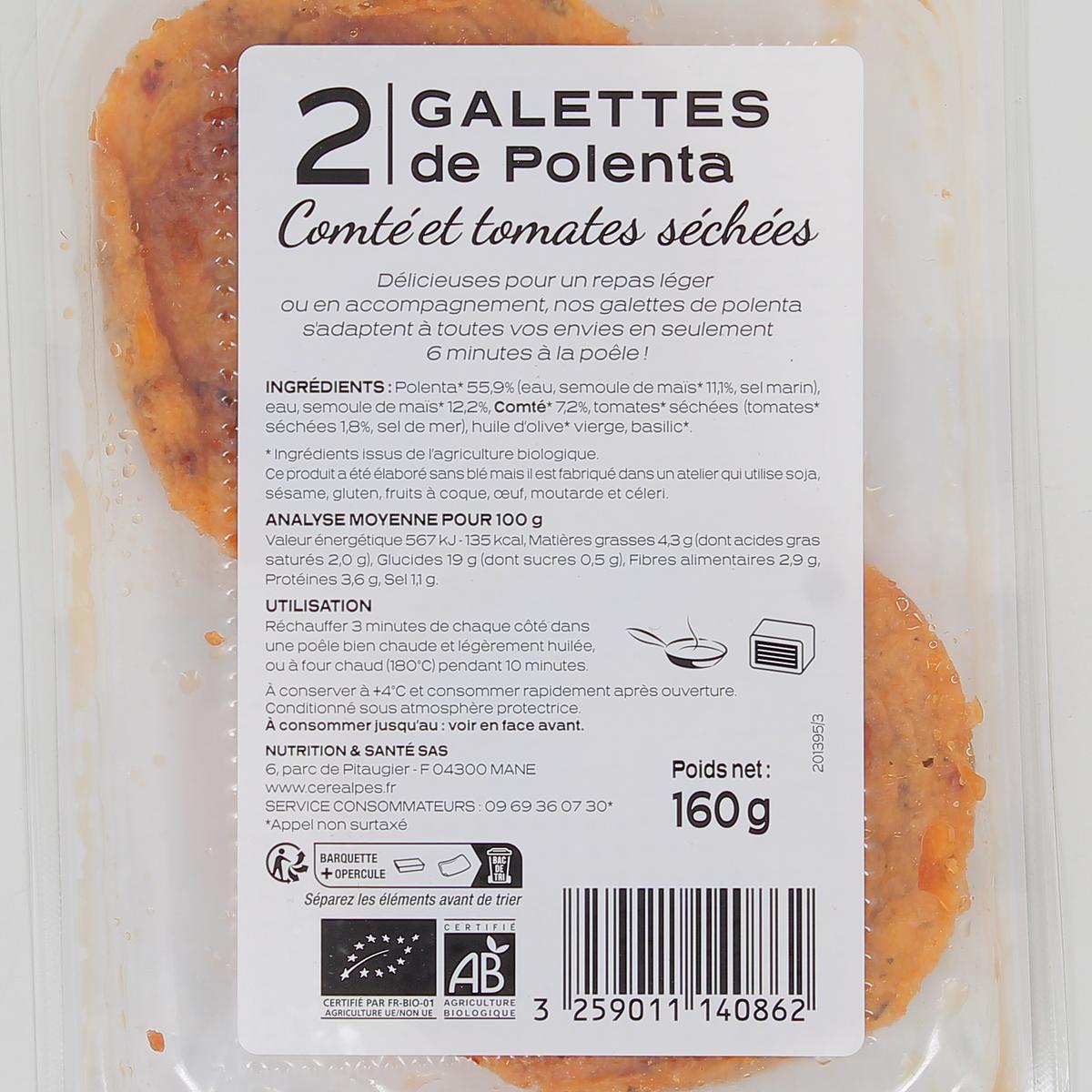 3259011140862 - Céréalpes - Galettes de Polenta Comté Tomates Sechées Bio
