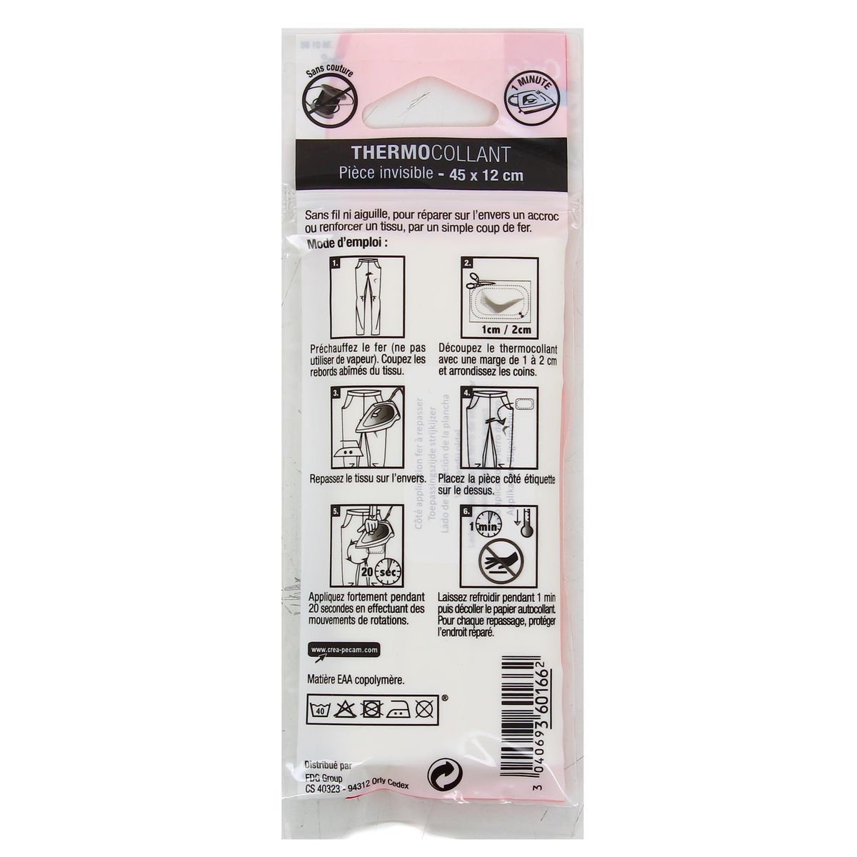 3040693601662 - Crea Pecam - Thermocollant invisible 45x12cm