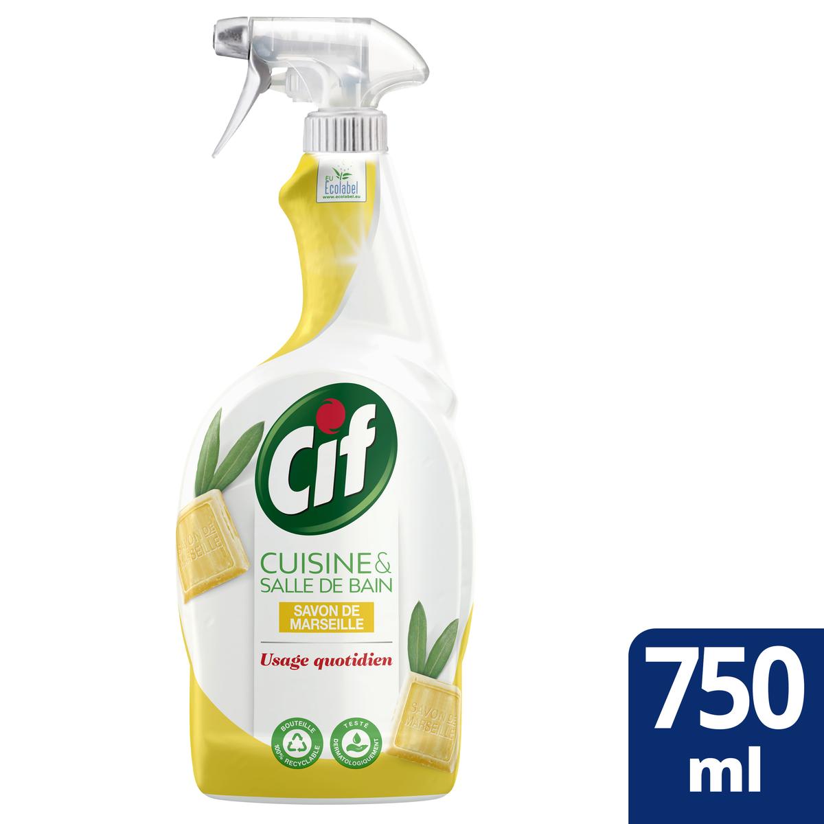 CIF Spray nettoyant 5en1 cuisine et salle de bain 750ml pas cher 
