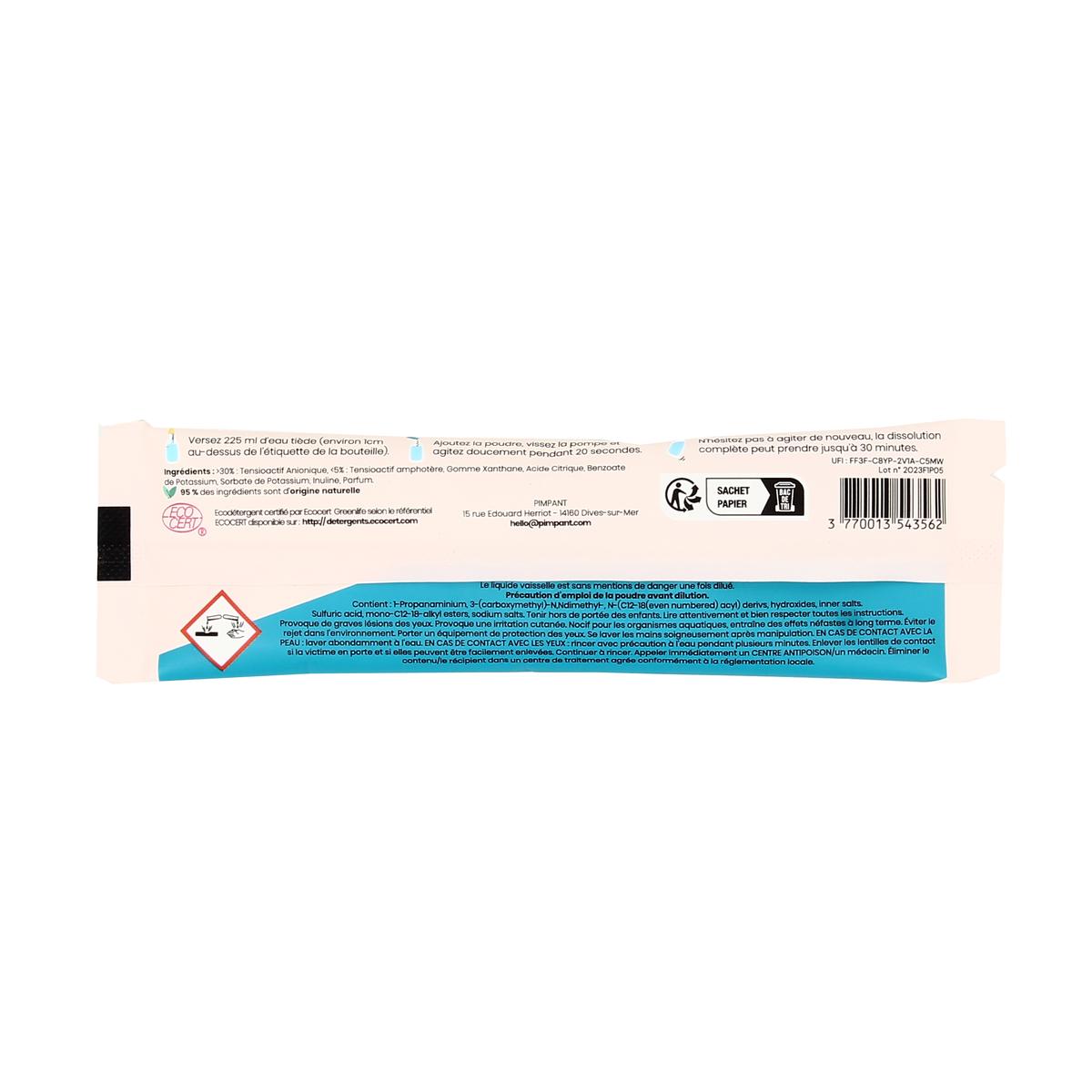 3770013543562 - Pimpant - Liquide vaisselle Amande Douce Recharge