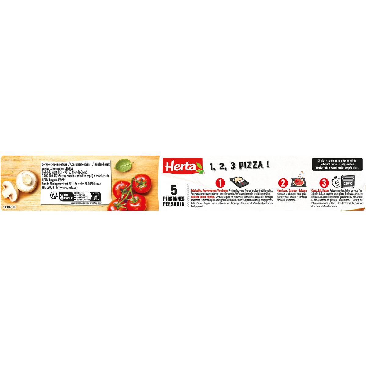 3154230814962 - Herta - Pâte à Pizza Epaisse et Ronde